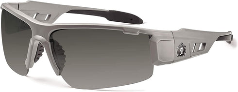 Ergodyne Skullerz Dagr Polarized Safety Sunglasses- Matte Gray Frame, Smoke Lens