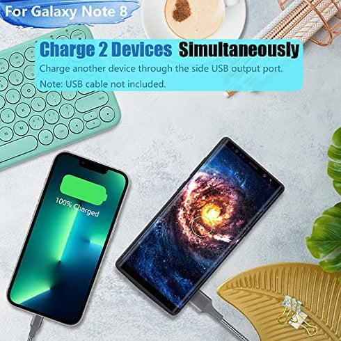 LOYTAL Battery Case for Samsung Galaxy Note 8, 6500mAh Rechargeable Battery Charging/Charger Case with S-Pen Hole, Adds 1.4X Extra Juice, Charges 2 Devices Simultaneously