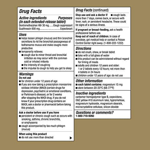 GoodSense Mucus DM Guaifenesin and Dextromethorphan Hydrobromide Extended-Release Tablets, 600 mg/30 mg; Expectorant and Cough Suppressant, 20 Count