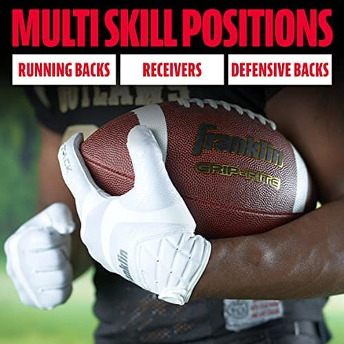 Franklin Sports Football Receiver Gloves - Adult and Youth Football Receiver Gloves - Extra-Grip Premium Football Gloves for All Ages - Hi-Tack - SFIA Approved