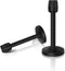 Door Stops 2 Pack, Brushed Satin Door Stopper Mute Solid Rigid Door Stop with No Odor Rubber Tip, 4 inch Heavy Duty Nickel Rubber Door Holder, Black Doorstops