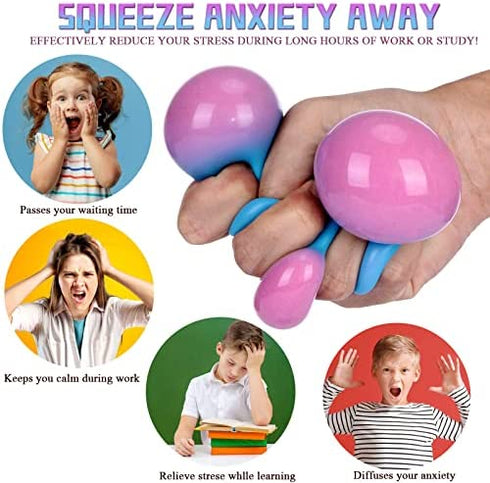Stress Balls for Kids - Squishy Stress Ball Fidget Toys Small Stress Balls Nedoh Stress Balls Color Changing Sensory Stress Balls Anxiety Relief Squeeze Toys