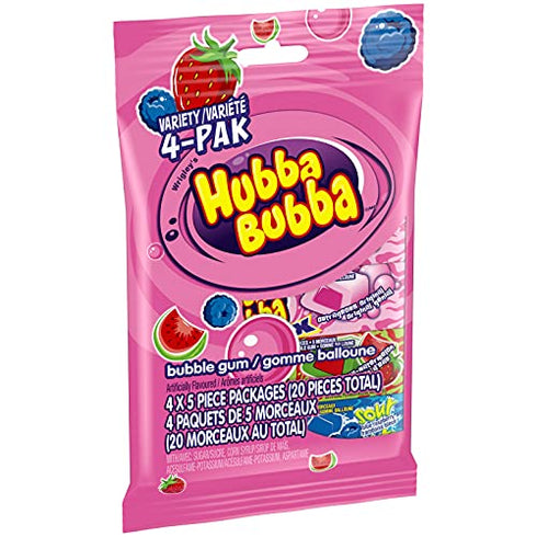 Hubba Bubba Bubblegum, Variety 4 PAK, {Imported from Canada}