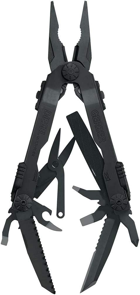 Gerber Gear 22-01545NN Diesel Needle Nose Pliers Multitool, Black