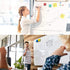 OWLKELA Magnetic Dry Erase Erasers 12 Pcs, White Board Accessories for Kids, Ideal for Refrigerator, Glass whiteboard, Magnetic Soft Whiteboard, Easily Clear All Marks