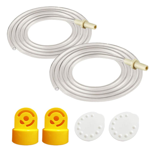 Pump in Style Tubing (Two Tubes), 2 Valves and 2 Membranes for Medela Pump in Style Advanced Breast Pump Released After Jul 2006. Replace Medela Tubing, Medela Membrane, and Medela Valve