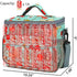 FlowFly Insulated Reusable Lunch Bag Adult Large Lunch Box for Women and Men with Adjustable Shoulder Strap Front Zipper Pocket and Dual Large Mesh Side Pockets, Cherry
