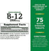 Nature’s Bounty Vitamin B12 2500 mcg, Cellular Energy Support, For Energy Metabolism, Heart & Nervous System Health, 75 Quick Dissolve Tablets