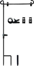 Garden Flag Stand-Holder-Pole with Garden Flag Stopper and Anti-Wind Clip for House Flags,Decorative Flags,Yard Flags,Seasonal Flags