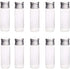 10Pcs Glass Sealed Bottle with Screw Aluminum Cap Clear Tiny Empty Sample Vials Glass Jars Containers Cute Wishes Bottle (15ml)