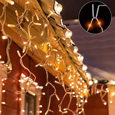 50 Pieces Christmas Hanging Gutter Grid Hooks Metal Wire Hooks Ornament Hangers Metal Hangers for Christmas Outside Lights (Silver)