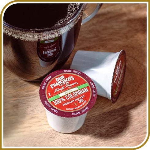 Don Francisco's Decaf 100% Colombia Supremo Medium Roast Coffee Pods - 24 Count - Recyclable Single-Serve Coffee Pods, Compatible with your K-Cup Keurig Coffee Maker (Including 2.0)