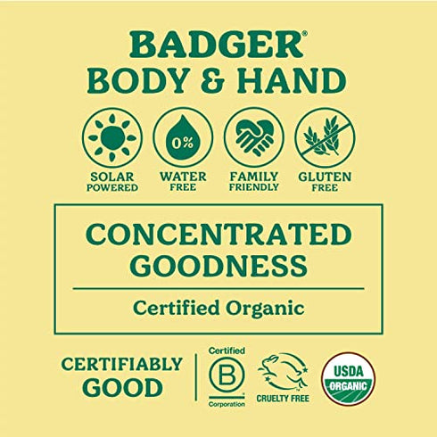Badger - Foot Balm, Peppermint & Tea Tree, Heel Balm for Dry Cracked Feet, Certified Organic, Foot Balm with Essential Oils, Extra Virgin Olive and Jojoba Oils, 2 oz