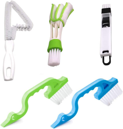 YuCool Hand-held Groove Cleaning Tools,Window Groove Cleaning Brush Tools Set or Sliding Door Track Cleaning Brush,Hand-held Groove Gap for Window Air Conditioning Kitchen Cleaning Tools Car Vents