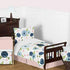 Sweet Jojo Designs Navy Blue and Pink Watercolor Floral Girl Fitted Crib Sheet Baby or Toddler Bed Nursery Photo Op - Blush, Green and White Shabby Chic Rose Flower