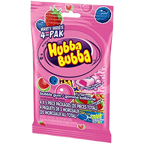 Hubba Bubba Bubblegum, Variety 4 PAK, {Imported from Canada}