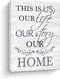 This Is Us Wall Decor, Inspirational Canvas Print Wall Art, Big Size Rustic Signs Home Decoration, 12 x 15 Inch (White)