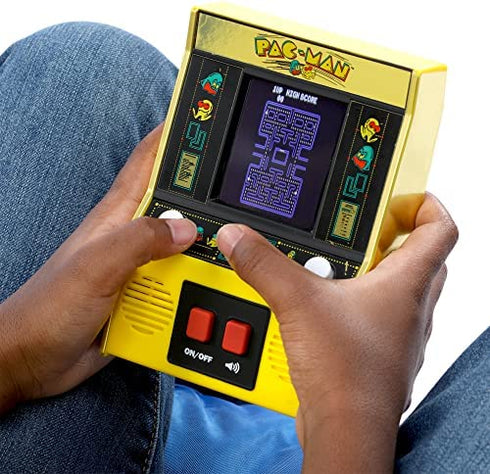 Basic Fun Arcade Classics - Pac-Man Color LCD Retro Mini Arcade Game , Yellow