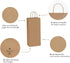 BagDream Kraft Paper Bags 5.25x3.25x13 Inches 50Pcs Wine Bags Paper Gift Bags Kraft Bags Retail Bags Brown Paper Wine Bags with Handles Bulk