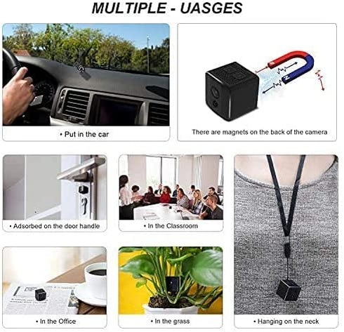 Mini Spy Camera 1080P Cop Spy Cam As Seen On TV-Spy Camera Wireless Hidden-Mini Camera Spy Wireless-Hidden Spy Camera -Nanny Cam with Night Vision and Motion Detection-Built-in Battery-No WiFi Needed