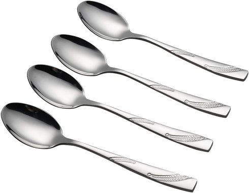 Nicesh 16-Piece Stainless Steel Dessert Spoon, 6.02-Inch