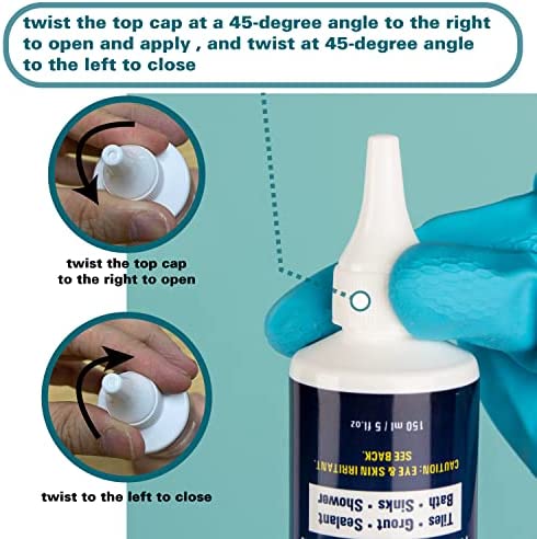 Skylarlife Grout Silicone Caulk Whitener Best for Home Sink, Kitchen, Showers, Bathroom and Floor Tile (1-Pack)