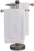 Creative Scents Cotton Velour Fingertip Towel, 4 Piece Set, 11 by 18-Inch, White