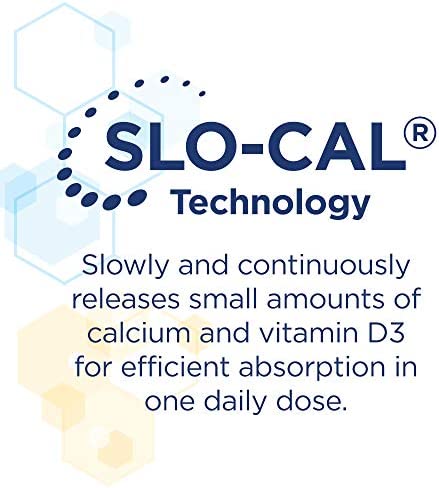Citracal Slow Release 1200, 1200 mg Calcium Citrate and Calcium Carbonate Blend with 1000 IU Vitamin D3, Bone Health Supplement for Adults, Once Daily Caplets, 185 Count