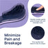 Crave Naturals Glide Thru Detangling Hair Brush for Adults & Kids Hair - Detangler Brush for Natural, Curly, Straight, Wet or Dry Hair - Hairbrush for Men & Women - 1 Pack - Purple