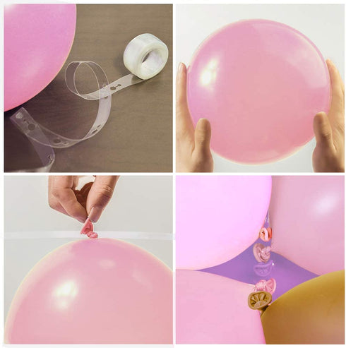 Metallic Pink Balloons and Gold Balloons 146pcs, Macaron Pink Balloon Kit with Gold and Pink Metallic Balloons and Accessories for Engagement Wedding Anniversary Birthday Party Bridal and Baby Shower Decoration Backdrop