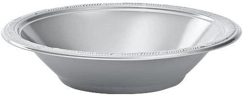 Hanna K. Signature Collection Bowls-15oz | Silver | Pack of 50 Plastic Bowl, 15 oz
