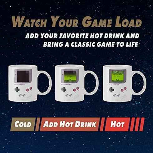 Paladone Gameboy Heat Changing Coffee Mug - Gift for Gamers, Fathers, Coffee Enthusiasts