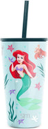 Simple Modern Disney Insulated Tumbler Cup with Flip Lid and Straw Lid | Reusable Stainless Steel Water Bottle Iced Coffee Travel Mug | Classic Collection | 16oz The Little Mermaid Ariel's Treasures