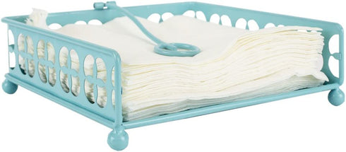 Home Basics Trinity Flat, Turquoise Napkin Holder