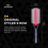 Denman Classic Styling Brush 9 Row - D4 - Hair Brush for Separating, Shaping & Defining Curls - Blow-Drying, Styling & Detangling Brush – Black