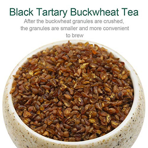 FullChea - Himalayan Tartary Buckwheat Tea - Black Buckwheat - Roasted Buckwheat - Loose Leaf Herbal Tea - Caffeine Free - NON-GMO - Gluten Free - 100% Natural 8oz / 226g