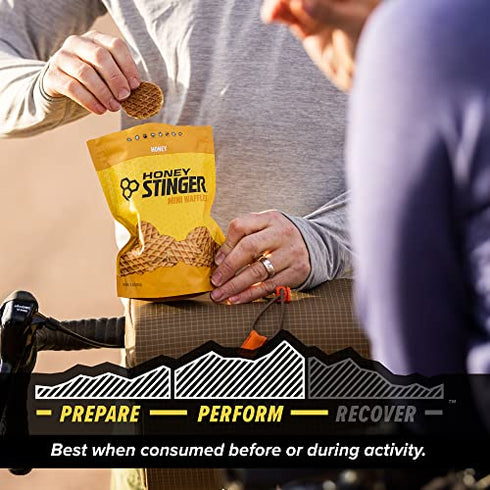 Honey Stinger Organic Mini Honey Waffles | Energy Stroopwafel for Exercise, Endurance and Performance | Sports Nutrition for Home & Gym, Pre and Post Workout | 1 Bag, 5.3 Ounce