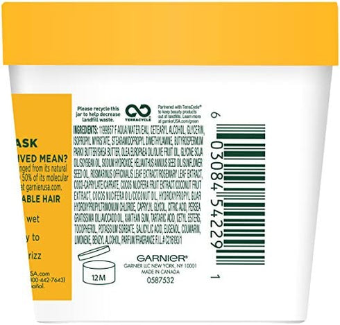 Garnier Fructis Strengthening Treat 1 Minute Hair Mask with Banana Extract, 3.4 Fl Oz (Pack of 1)