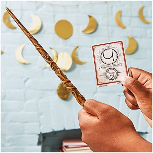 Wizarding World Harry Potter, 12-inch Spellbinding Hermione Granger Magic Wand with Collectible Spell Card, Kids Toys for Ages 6 and up