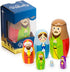 Imagination Generation - Nesting Nativity Set for Kids - Christmas Nesting Dolls, Wooden Toys Playset with Baby Jesus, Three Kings, Mary and Joseph Figurines for Kids - 11 Pcs