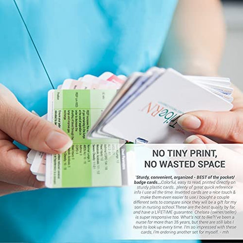 BadgeGuru by Tribe RN - 52 Cheat Sheets on 26 Nurse Badge Cards - Designed by Nurses, for Nurses - Essential for Nurses and Nursing Students - Bonus Access to Our Digital Resource Library - Vertical