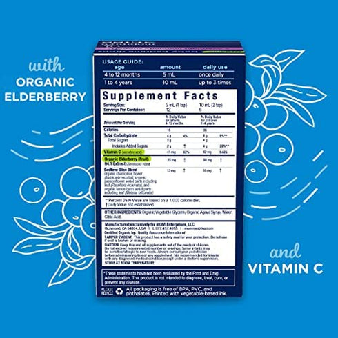 Mommy's Bliss Organic Baby Bedtime Drops + Overnight Immunity Support*, Promotes Restful Night, Melatonin Free, Age 4 Month+, 2 Fl Oz