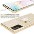 OCYCLONE for Galaxy Note 20 Ultra Case, Glitter Sparkle Bling Diamond Rhinestone Bumper with Ring Kickstand, Soft Protective Women Girls Phone Case for Samsung Note 20 Ultra 5G 6.9 inch - Gold
