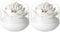 DOITOOL 2 Pcs Qtips Holder Canisters Lotus Flower Shaped Cotton Swab Holder Cotton Bud Toothpick Dispenser with Lid for Home Kitchen
