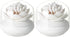 DOITOOL 2 Pcs Qtips Holder Canisters Lotus Flower Shaped Cotton Swab Holder Cotton Bud Toothpick Dispenser with Lid for Home Kitchen