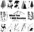 Pajean Woodland Nursery Wall Stickers Tree Wall Decals Vinyl Wall Quotes Stickers Jungle Wild Mountain Forest Animal Deer Bear DIY Stickers for Kids Room Decor Boy Living Room Bedroom, 9.8 x 13.8 Inch