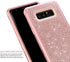 WORLDMOM for Galaxy Note 8 case, Rose Gold Glitter Luxury Sparkly Hybrid 3 Layers Heavy Duty Shockproof Protective with Bling Shiny Pretty Cute Fashion Design case for Samsung Galaxy Note 8