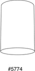 Progress Lighting P5774-30 Cylinder Outdoor, 5-Inch Diameter x 6-1/2-Inch Height, White