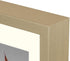 Frametory, 7x14 Gold Picture Frame - Fits 3 - 4x6 Photos, Aluminum Metal Molding - Three Opening Ivory Mat - Wall Display - Great for Vacation, Holiday, Graduation Prints (Gold)