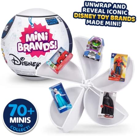 5 Surprise Disney Mini Brands by ZURU (2 Pack) Amazon Exclusive Disney Store Edition, Mystery Capsule Real Miniature Brands Collectibles Toys for Kids, Teens, and Adults